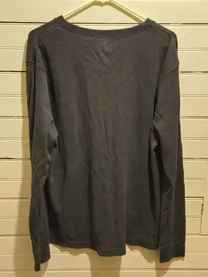 Old Navy Henley Shirt Mens XL Waffle Thermal Long Sleeve Built-In Flex Gray - Apparel