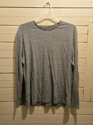 Old Navy Long Sleeve Shirt Mens XXL Soft Washed Gray Heather Lightweight Tee - Apparel
