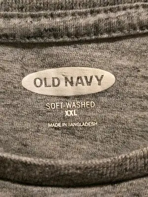 Old Navy Long Sleeve Shirt Mens XXL Soft Washed Gray Heather Lightweight Tee - Apparel