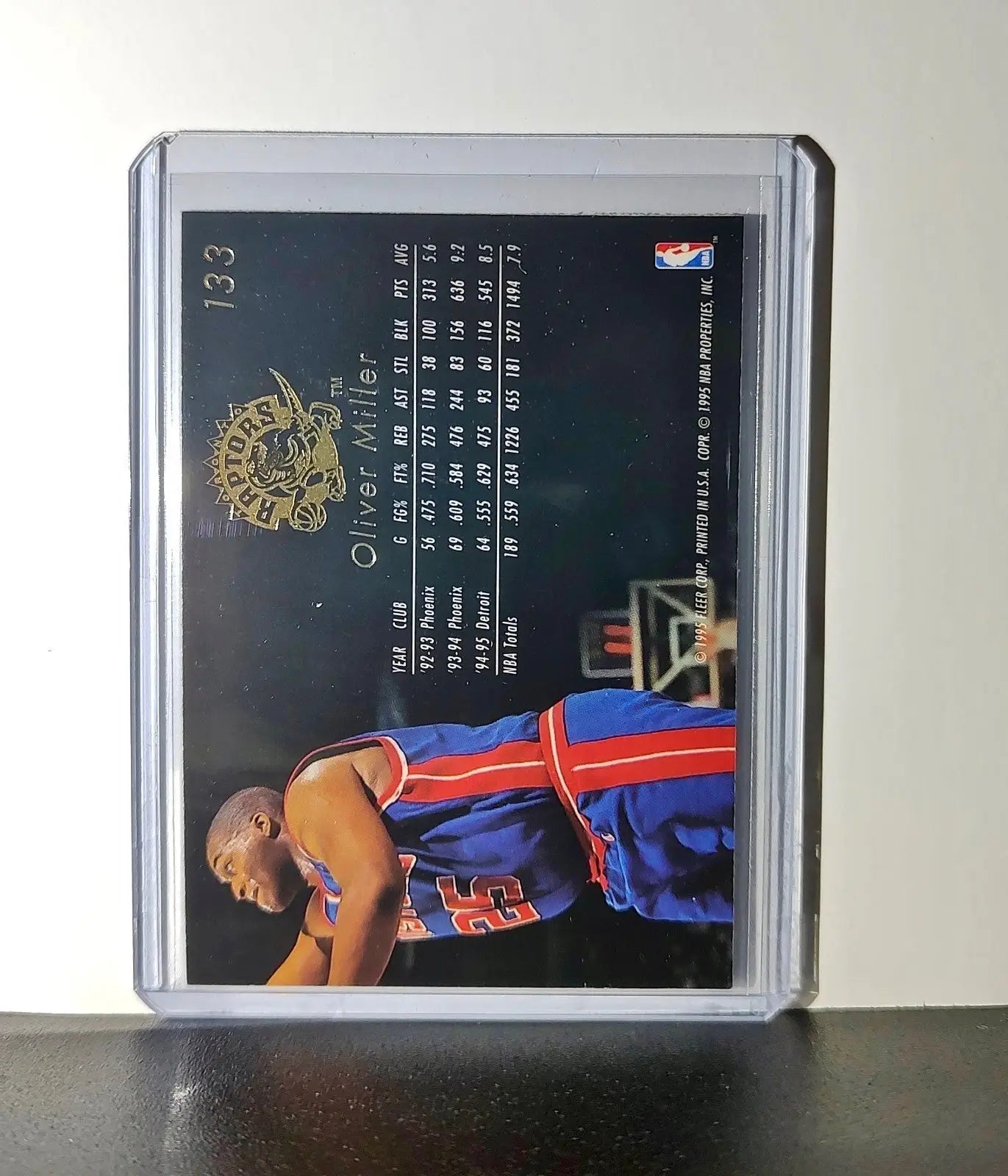 Oliver Miller 1995-96 Flair NBA #133 Card Toronto Raptors - Basketball Card Single