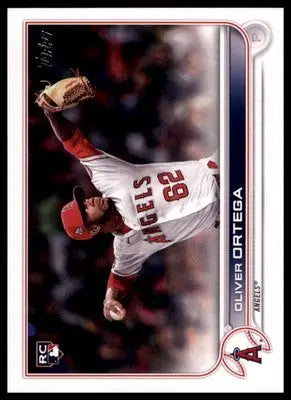 Oliver Ortega Rookie 2022 Topps #554 Los Angeles Angels - Baseball Card Single
