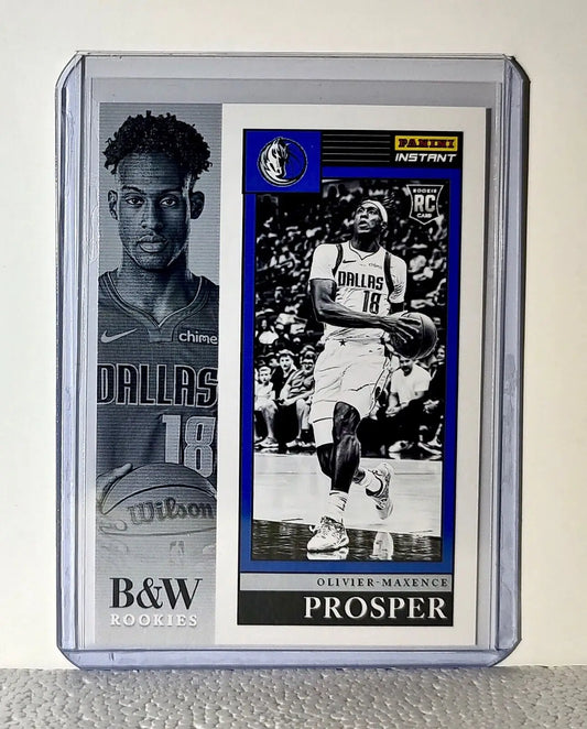 Olivier-Maxence Prosper 2023-24 NBA #21 Black and White Rookies Card 1/326 - Basketball Card Single