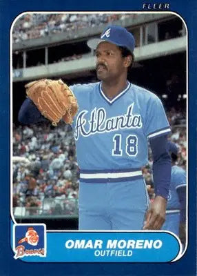 Omar Moreno - 1986 Fleer Update - #U-78 - Baseball - Baseball Card Single