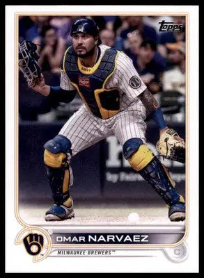 Omar Narvaez 2022 Topps #139 Milwaukee Brewers - Baseball Card Single