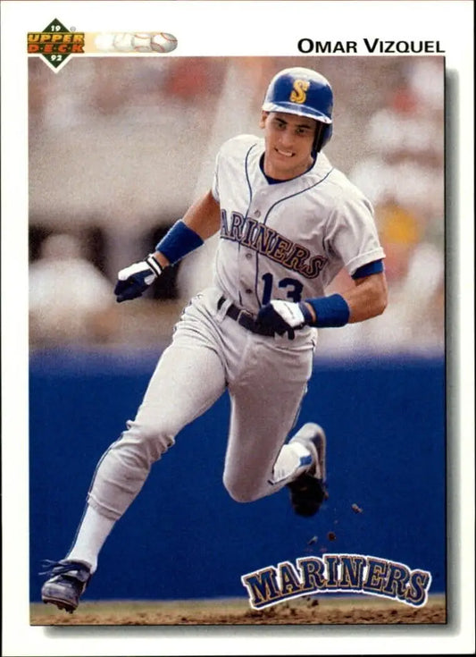 Omar Vizquel 1992 Upper Deck MLB #401 Baseball Card Seattle Mariners - Baseball Card Single