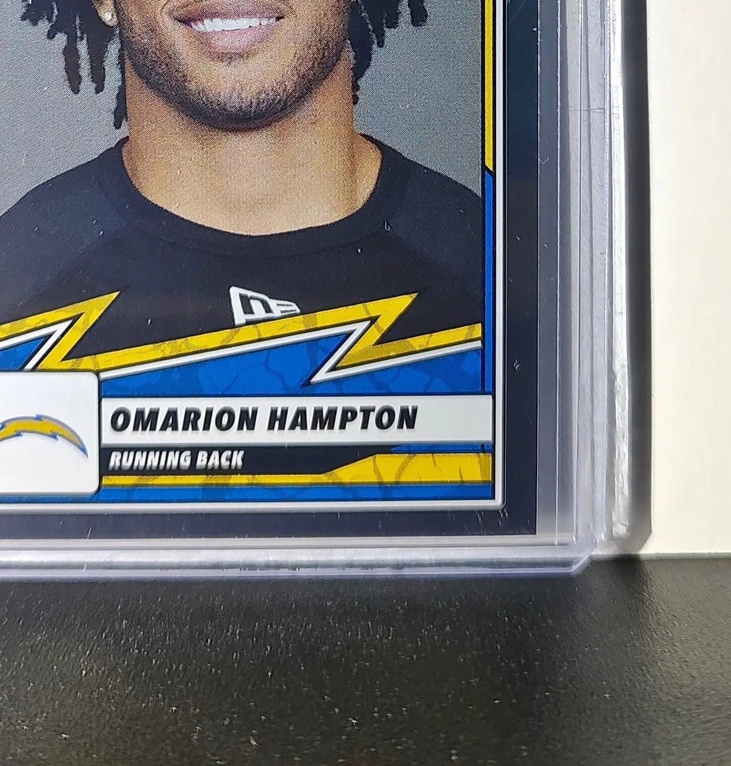 Omarion Hampton 2025 Panini NFL #79 Foil Sticker Card Los Angeles Chargers