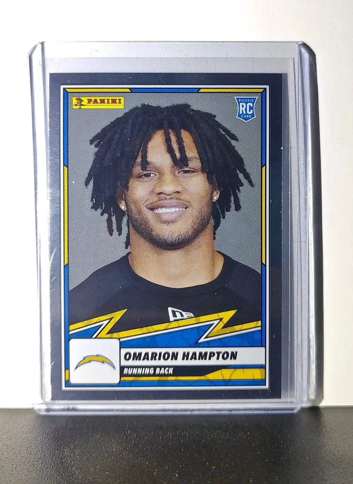 Omarion Hampton 2025 Panini NFL #79 Foil Sticker Card Los Angeles Chargers