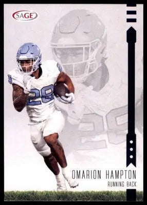 Omarion Hampton 2025 SAGE HIT #124 North Carolina Tar Heels - Football Card Single