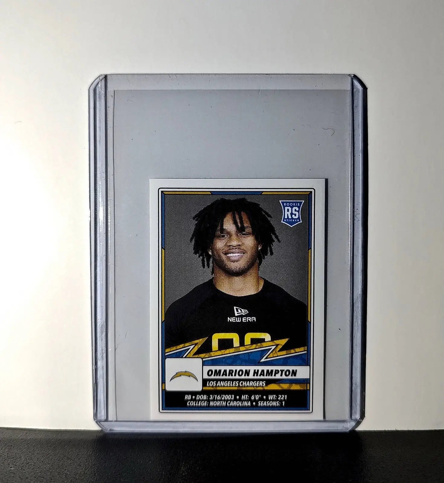 Omarion Hampton Rookie 2025 Panini NFL #286 Sticker Chargers