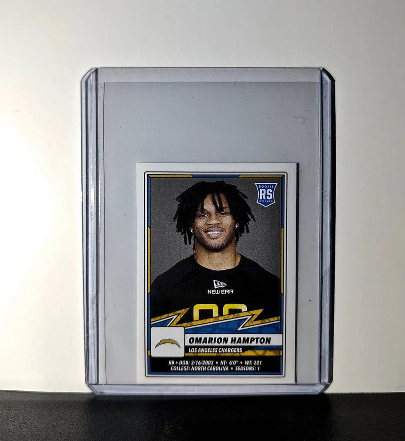 Omarion Hampton Rookie 2025 Panini NFL #286 Sticker Chargers