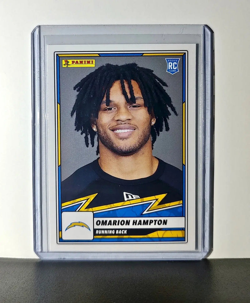Omarion Hampton Rookie 2025 Panini NFL #79 Sticker Card Los Angeles Chargers