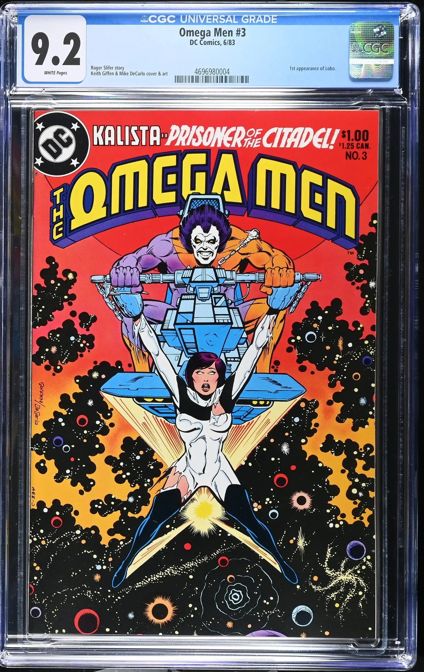 Omega Men #3 (1983) Graded CGC 9.2 VF/NM First Lobo - Comic Book