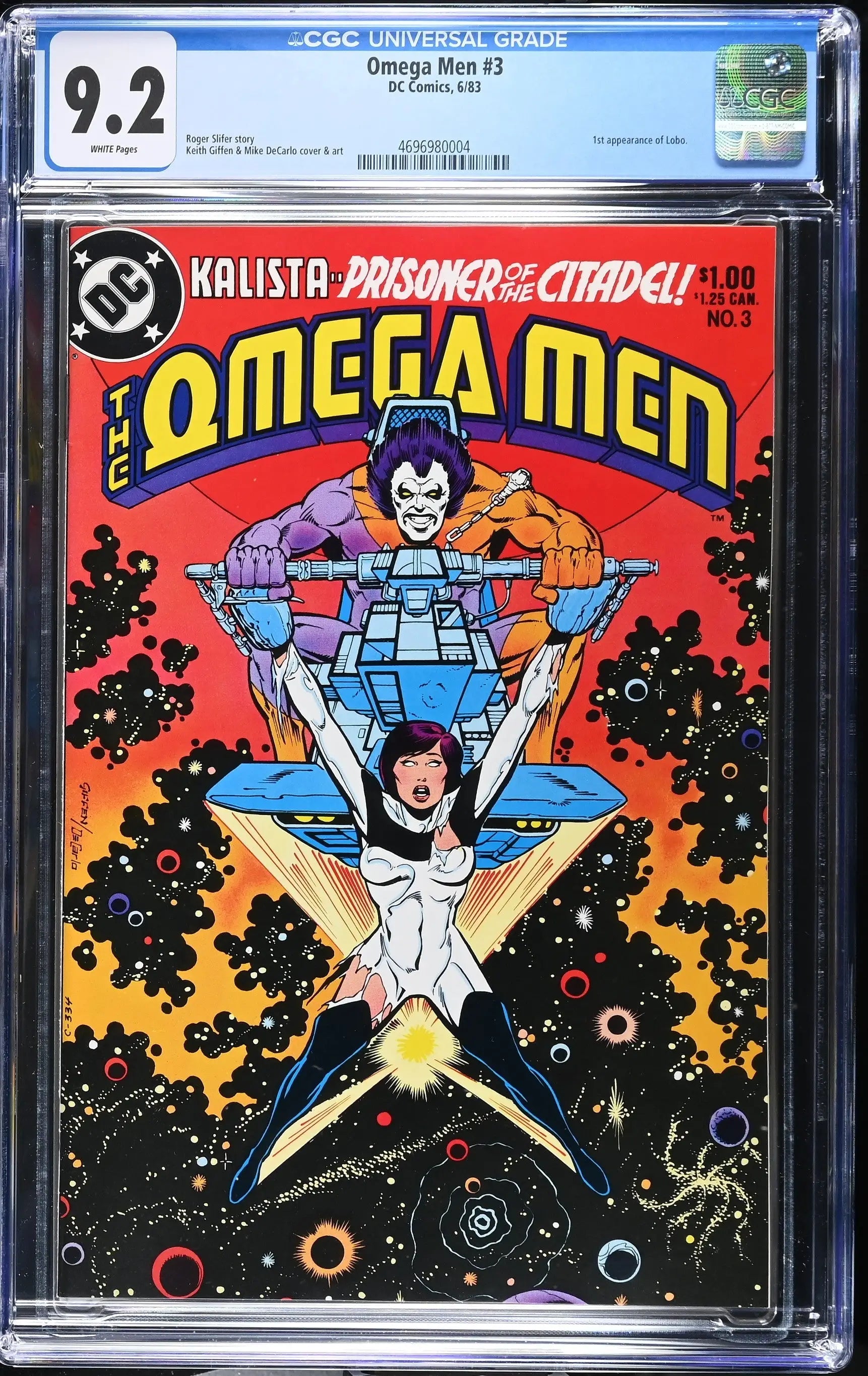 Omega Men #3 (1983) Graded CGC 9.2 VF/NM First Lobo - Comic Book