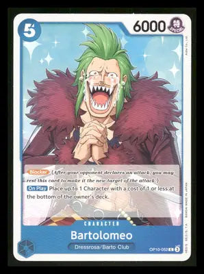 One Piece Card Game Bartolomeo #OP10-052 One Piece Royal Blood - One Piece Card Single