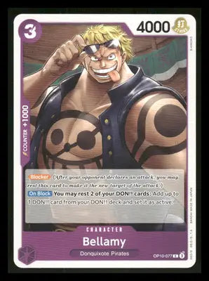 One Piece Card Game Bellamy #OP10-077 One Piece Royal Blood - One Piece Card Single
