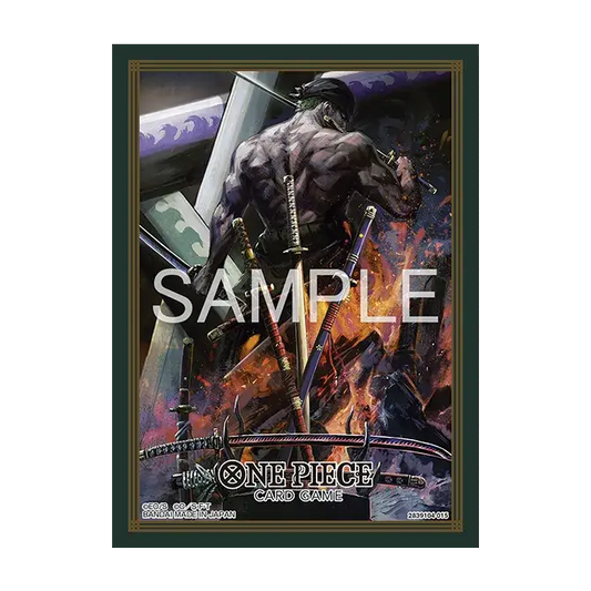 One Piece Card Game Official Sleeves - Roronoa Zoro (70-Pack) - Gaming Supplies - Card Sleeves
