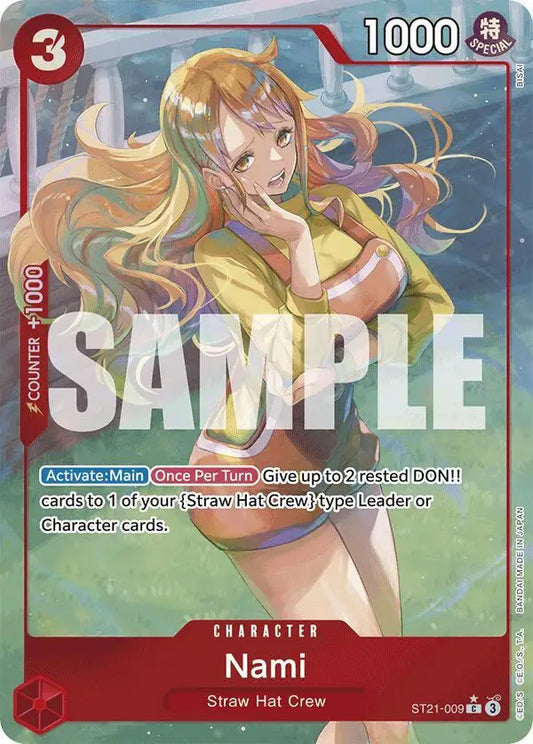 One Piece TCG Nami (Parallel) - Starter Deck EX: Gear 5 (ST21) (Near Mint Foil) - TCG - One Piece Single