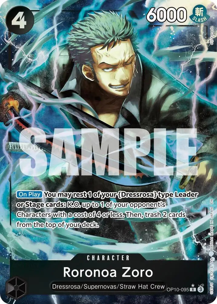 One Piece TCG Roronoa Zoro - OP10-095 (Alternate Art) (PRB-02) - TCG - One Piece Single