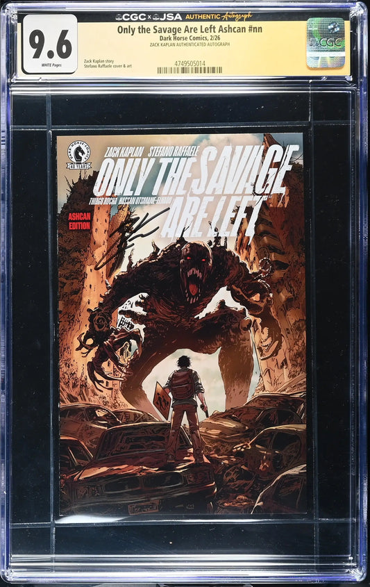 Only The Savage Are Left Ashcan CGC 9.6 NM+ JSA Signed Zack Kaplan - Comic Book