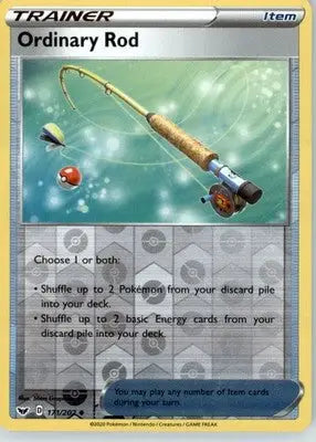 Ordinary Rod - SWSH01: Sword & Shield Base Set - Reverse Holo LP - #171/202 - Pokémon Card Single