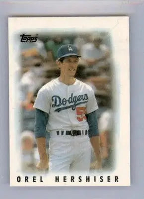 Orel Hershiser - 1986 Topps Major League Leaders Minis - #45 - Baseball - Baseball Card Single
