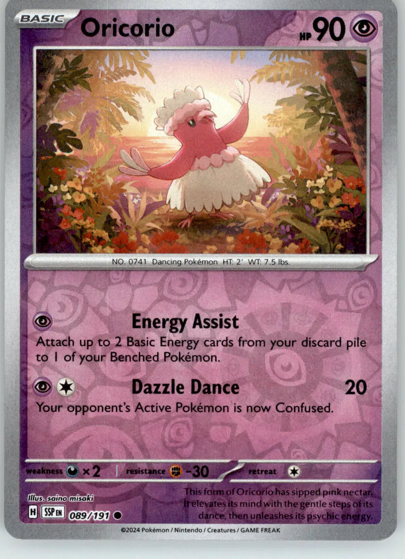 Oricorio - Surging Sparks - 089/191 - Reverse Holo NM Pokemon