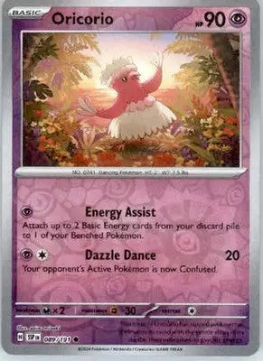 Oricorio - SV08: Surging Sparks - 089/191 - Reverse Holo NM - Pokémon Card Single