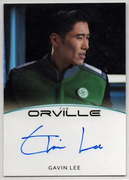 Autographed trading card of Gavin Lee as Henry Park from The Orville series
