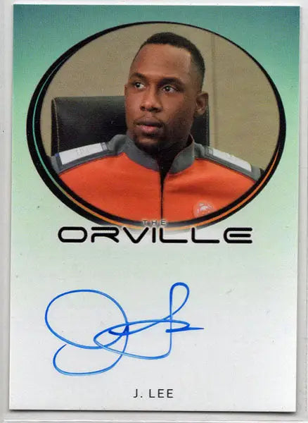Autographed trading card of John Lamarr from The Orville TV series, perfect for collectors