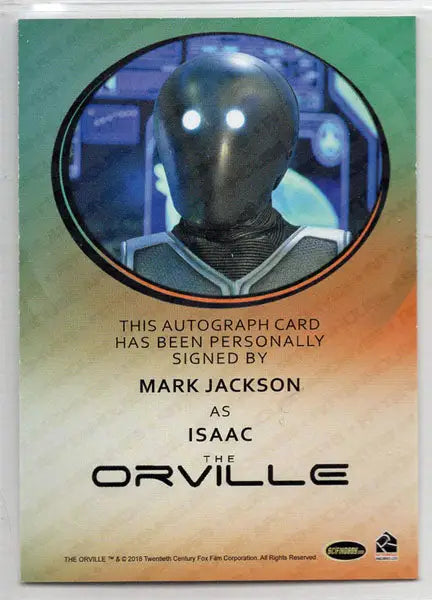 Orville Archives Autograph Card Mark Jackson as Isaac (Bordered) - Other