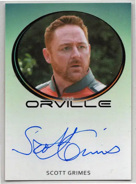 Autographed trading card featuring Scott Grimes as Gordon Malloy from The Orville