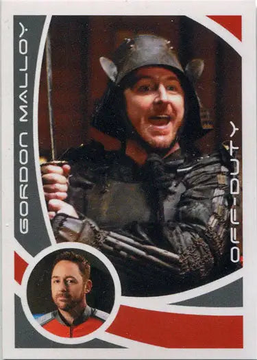 Orville Season 1 Trading Card of Scott Grimes as Gordon Malloy in medieval armor