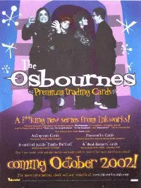 Promotional poster for The Osbournes reality show on Osbournes Trading Card Sell Sheet