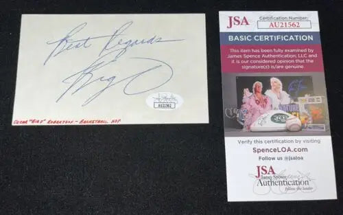 Autographed Oscar Robertson trading card with JSA certification for NBA collectors