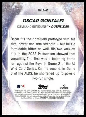 Oscar Gonzalez 2023 Topps Stars of MLB #SMLB-43 Cleveland Guardians - Baseball Card Single