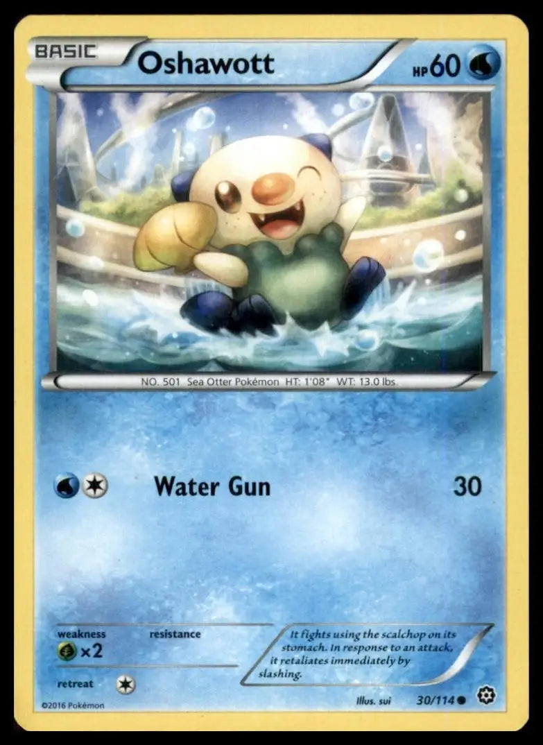 Oshawott 30/114 XY - Steam Siege Regular - Pokémon Card Single