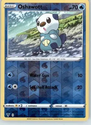 Oshawott - SWSH04: Vivid Voltage - 033/185 - Reverse Holo LP - Pokémon Card Single