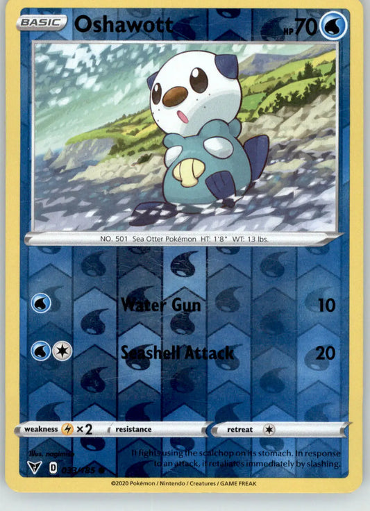 Oshawott - Vivid Voltage - 033/185 - Reverse Holo LP Pokemon - Pokémon Card Single