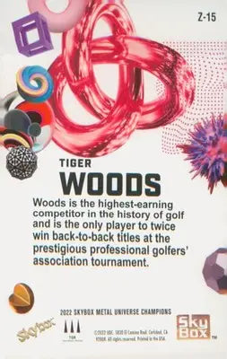 Other Sports 2022 SkyBox Metal Universe Champions Z-Force #Z-15 Tiger Woods - Other Sports Card Single