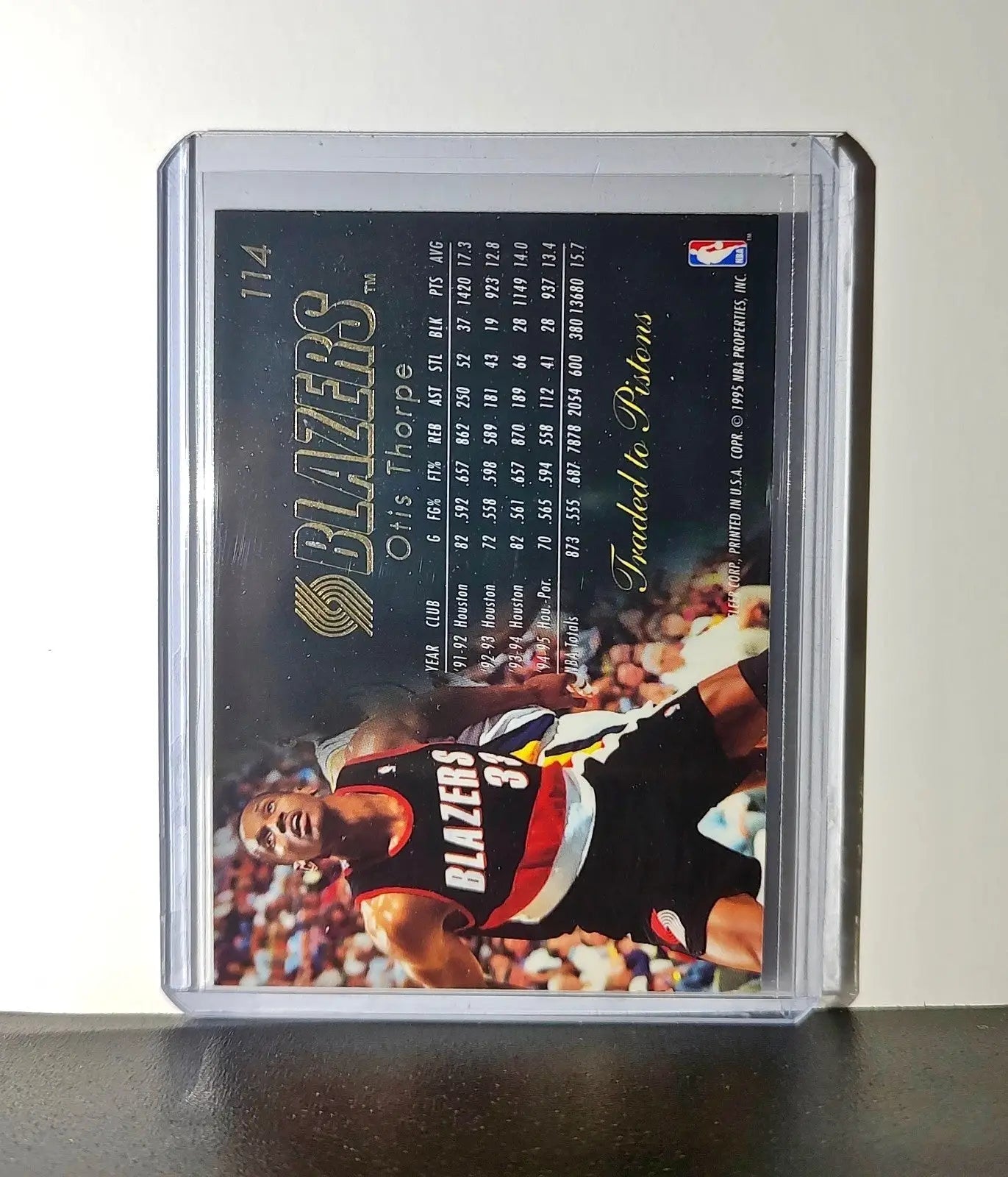 Otis Thorpe 1995-96 Flair NBA #114 Card Detroit Pistons