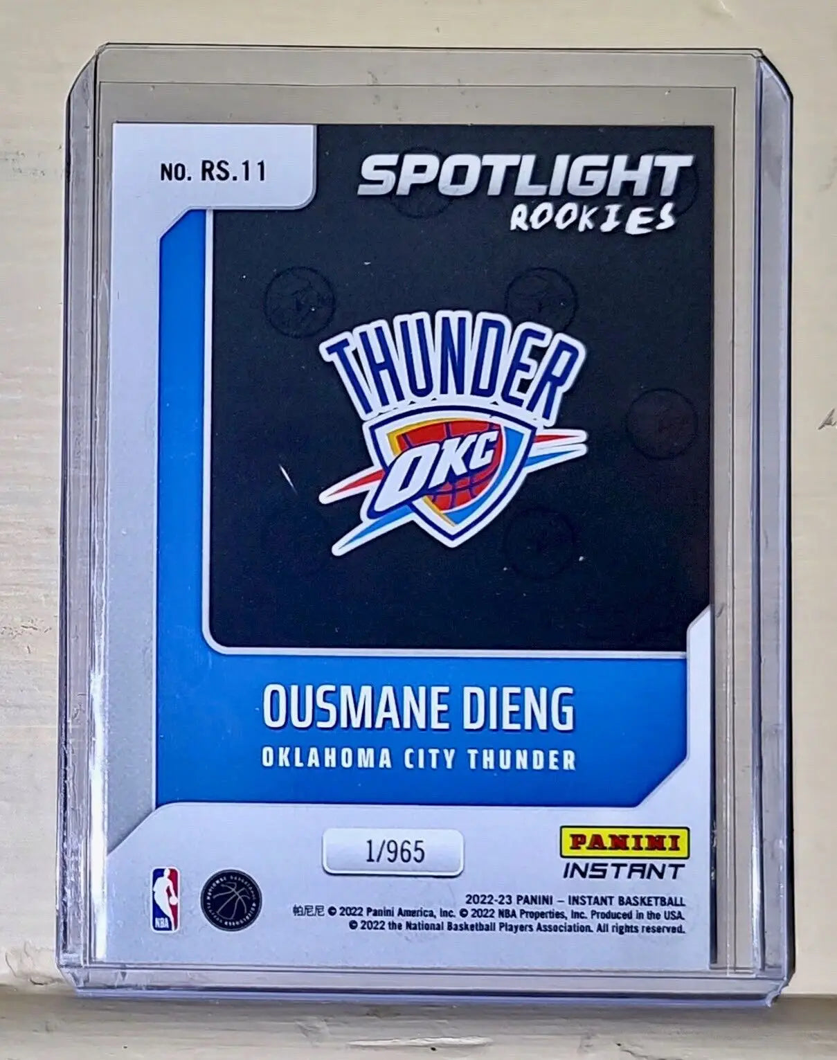 Ousmane Dieng 2022-23 Panini NBA #11 Spotlight Rookies Card 1/965 - Basketball Card Single