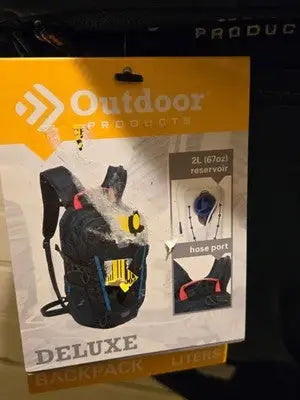 Outdoor Products Backpack Unisex 2L Hydration Reservoir Deluxe Teal Black Hose - General Merchandise