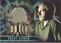 Brent Spiner profile trading card case topper on a green and black background