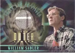 William Sadler in plaid shirt on Outer Limits costume card trading card background