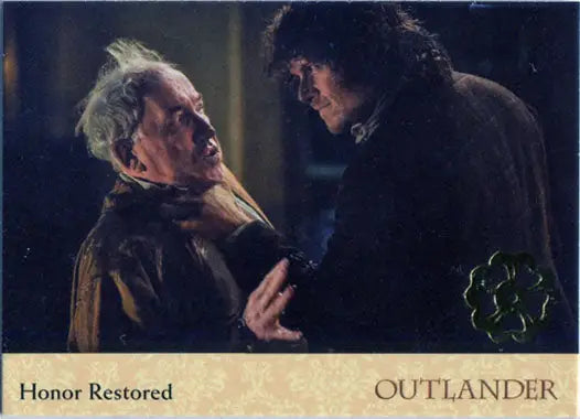 Dramatic confrontation in Outlander featuring the Gold Jacobite Seal Parallel Variant