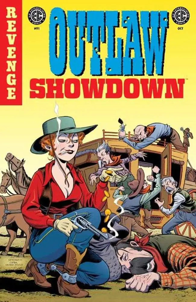 Outlaw Showdown #1 Cover D 1 in 10 Shawn Mcmanus EC Homage Variant - Comic Book