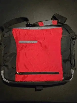 Overland Travel Ware Messenger Laptop Travel Shoulder Bag Red Black Gray Unisex - General Merchandise