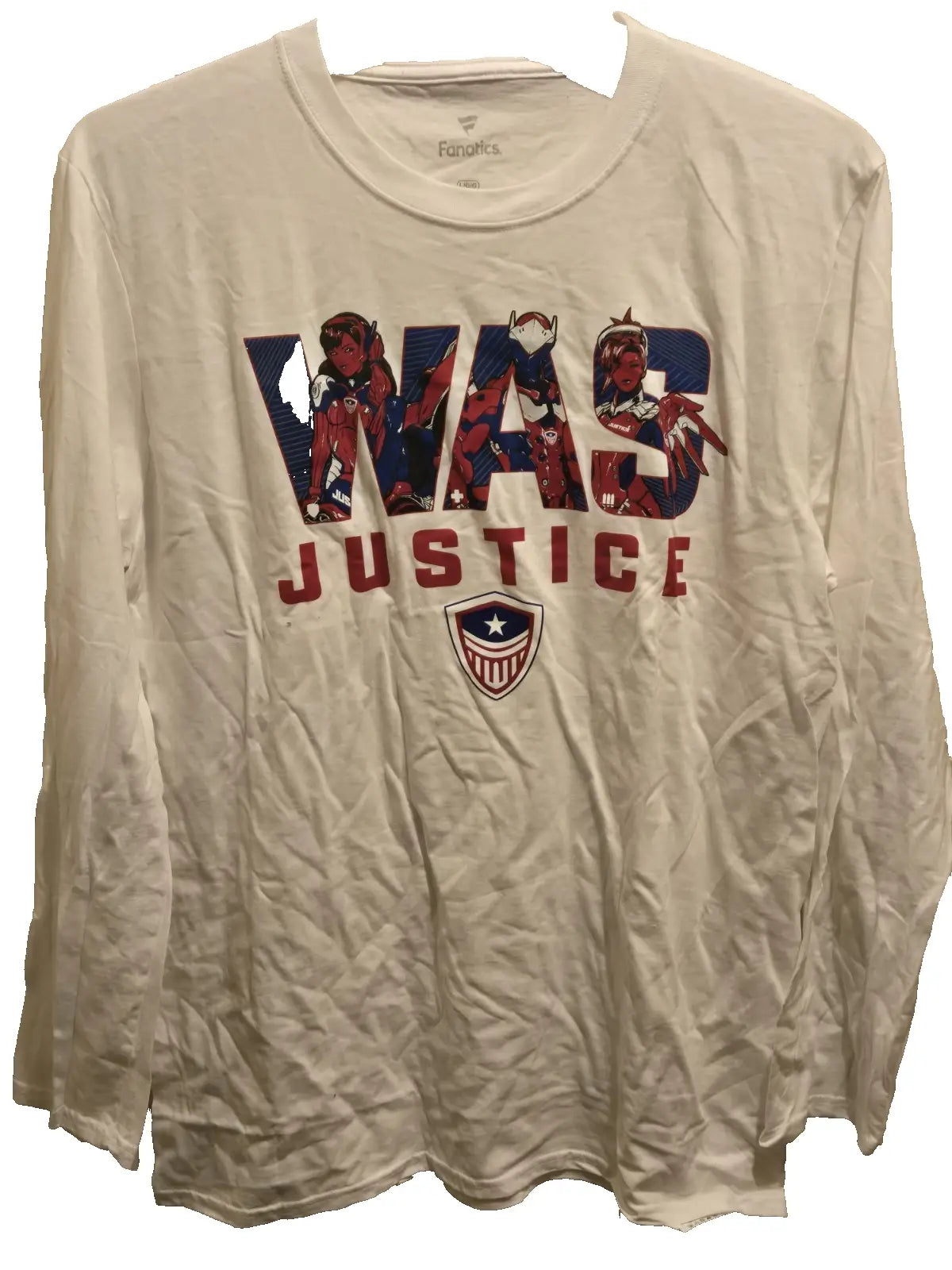 Overwatch League Washington Justice Long Sleeve Shirt – Fanatics Men’s Large NWT - Apparel