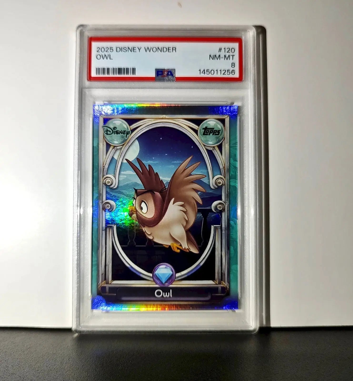 Owl 2025 Topps Disney Wonder #120 Diamond Card Sleeping Beauty PSA 8 - Non-Sports Card Single