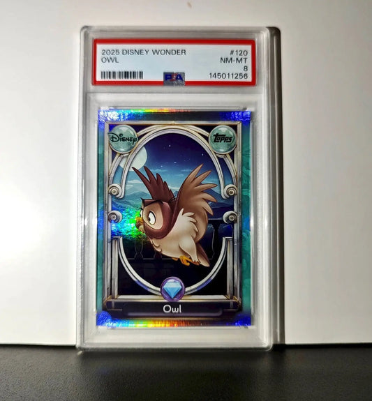 Owl 2025 Topps Disney Wonder #120 Diamond Card Sleeping Beauty PSA 8 - Non-Sports Card Single